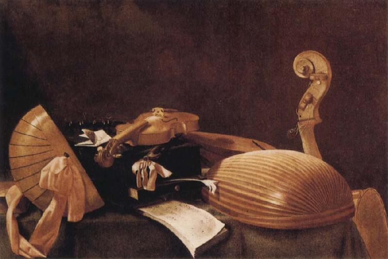 Evaristo Baschenis Still Life with Musical Instruments oil painting image